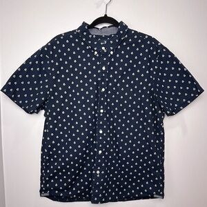 Men’s American Eagle Navy Blue Shirt with White Pattern